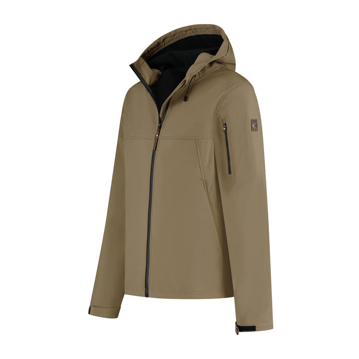 Travelin' Stian - Waterdichte Softshell Jas - Heren - Bruin