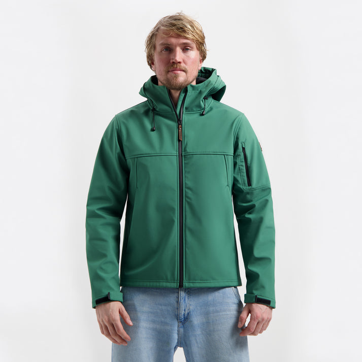 Travelin' Stian - Waterdichte Softshell Jas - Heren - Donkergroen