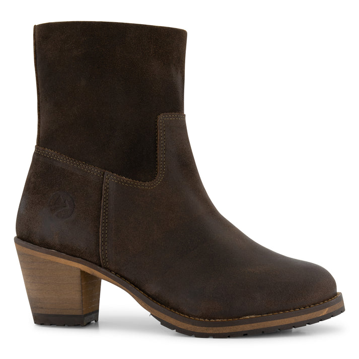 Travelin' Bordeaux - Suede Enkellaarsjes - Dames - Groen