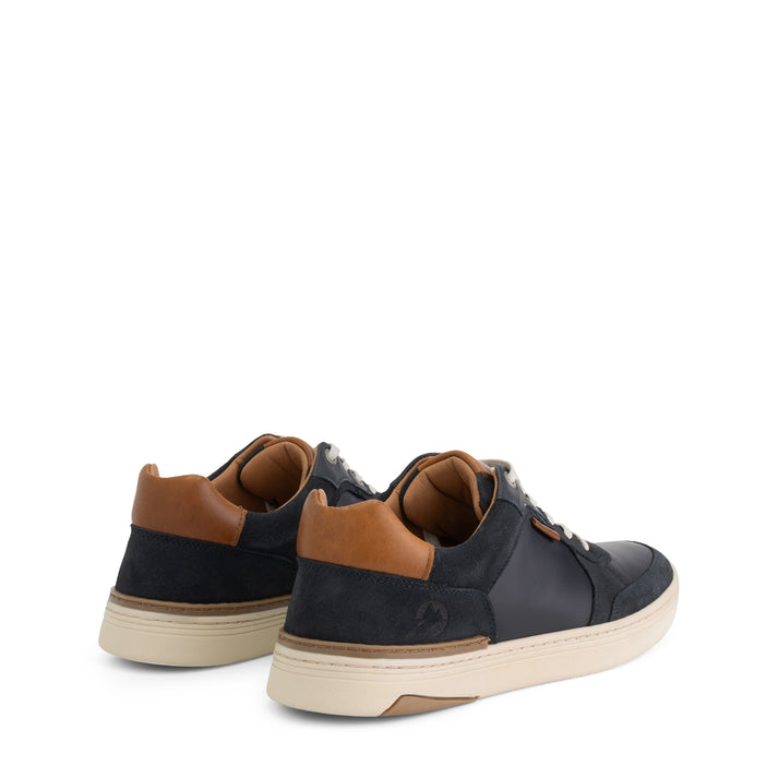 Travelin' Burnham - Leren Sneaker - Heren - Navy