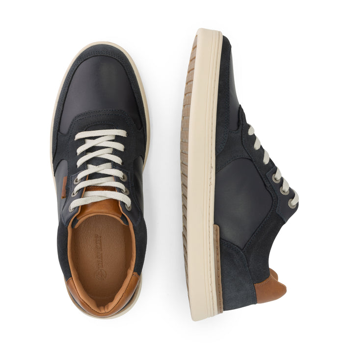 Travelin' Burnham - Leren Sneaker - Heren - Navy