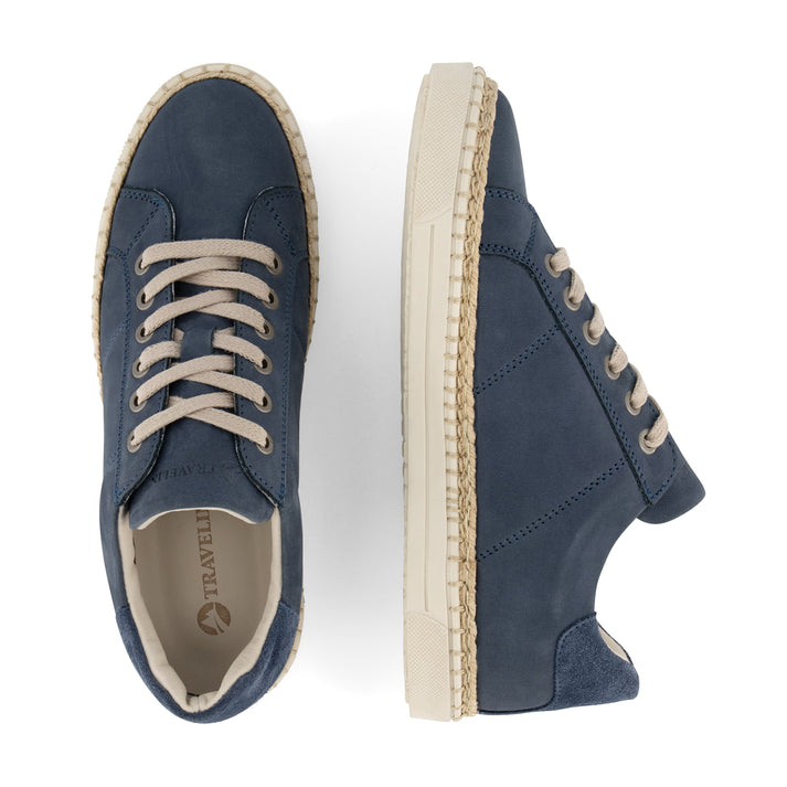 Travelin' Caen - Leren Sneakers - Dames - Blauw