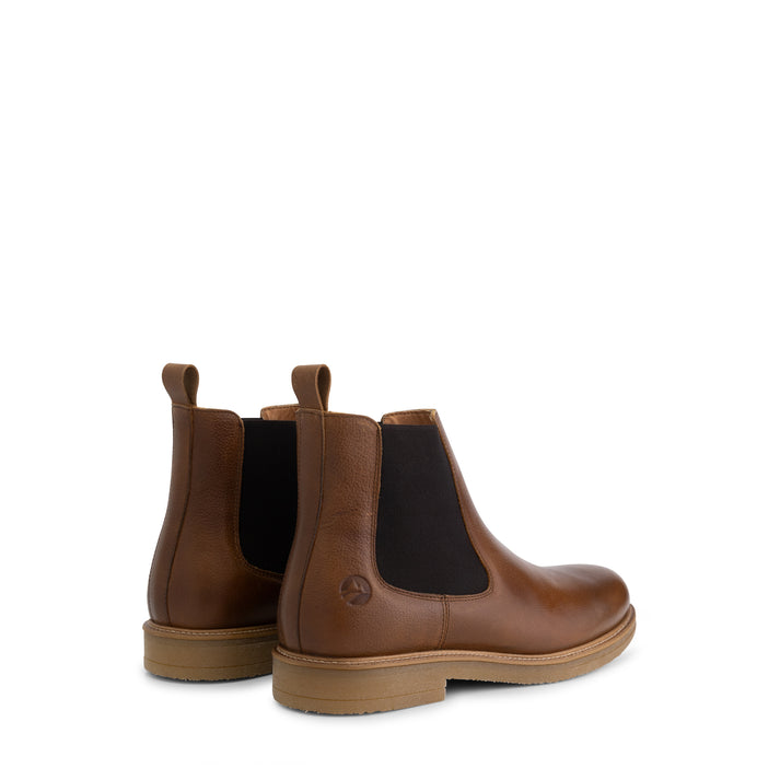 Travelin' Egleton - Leren Chelsea Boots - Heren - Cognac