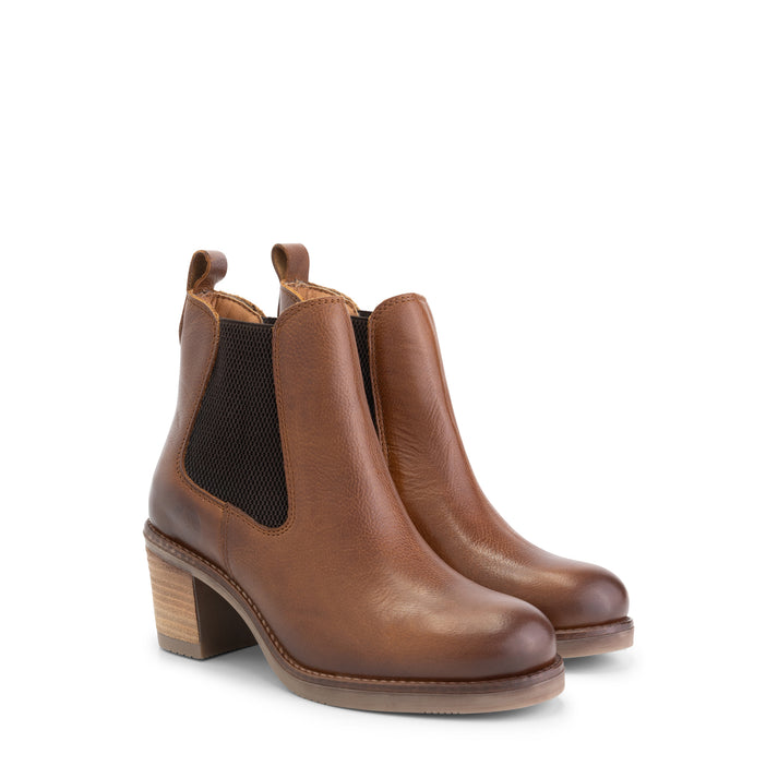 travelin' Ivry - Chelsea boots met hak - Dames - Cognac