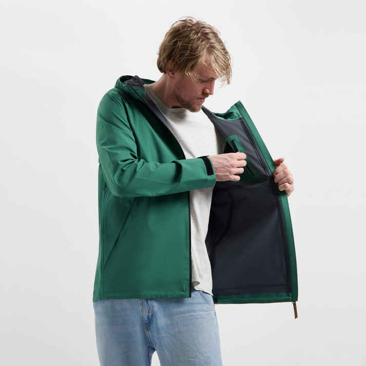 Travelin' Jari - Regenjas - Heren - Donkergroen