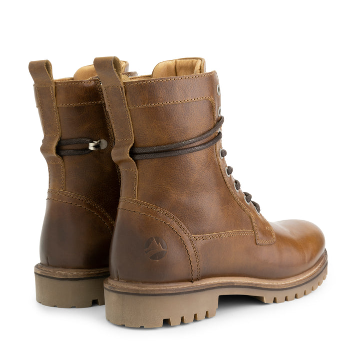 Travelin' Kvosted - Leren Veterboots - Heren - Cognac