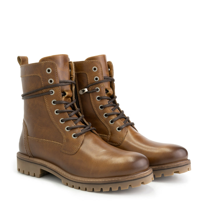 travelin' Kvosted - Leren veterboots - Heren - Cognac
