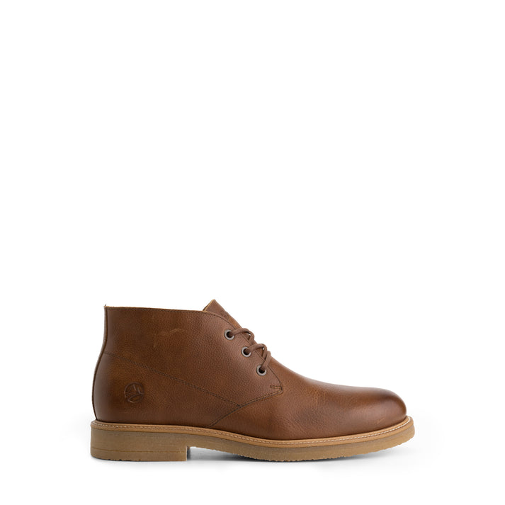Travelin' Ryhall - Leren Veterschoenen - Heren - Cognac
