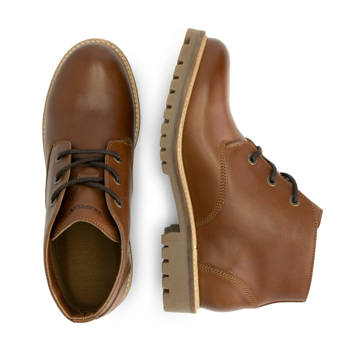 Travelin' Tovgard - Leren Veterschoenen - Heren - Cognac