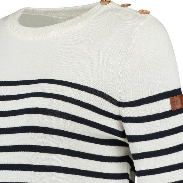 Travelin' Vattern - Dun Gebreide Trui - Dames - Wit