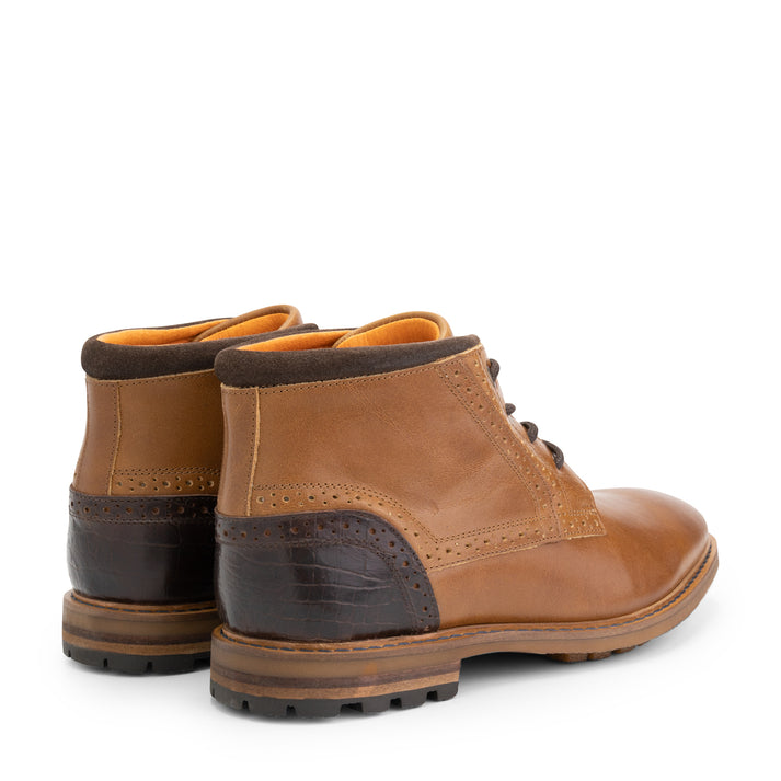 Travelin' Welbourn - Hoge Veterschoenen - Men - Cognac
