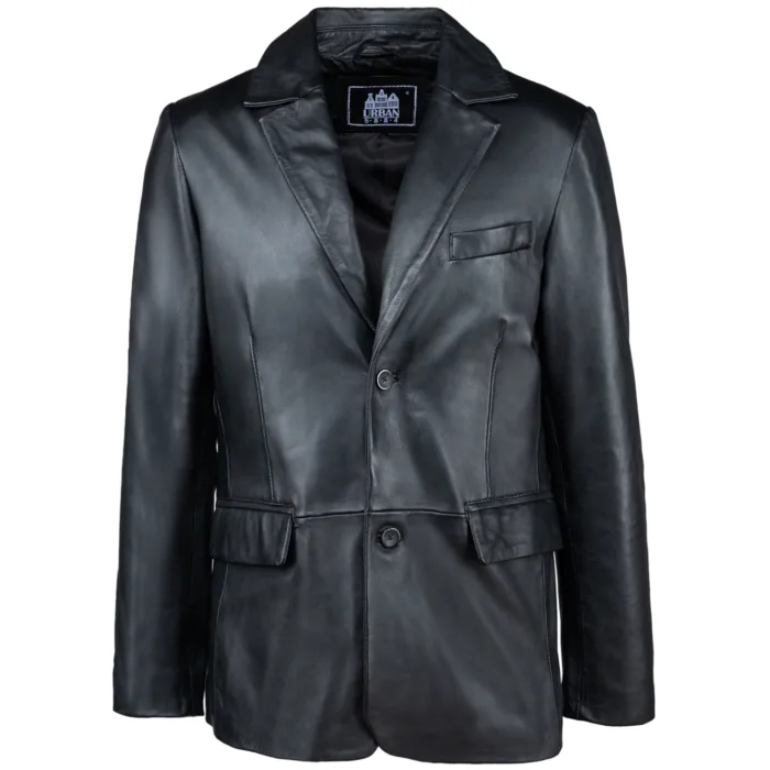 urban 5884 Coby Leren Heren Jas Zwart