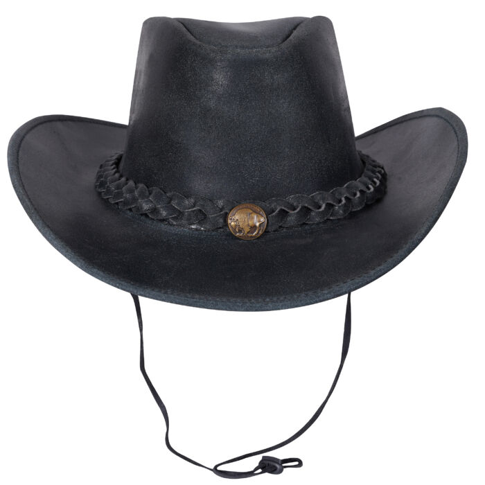 urban 5884 Leren hoed grijs unisex