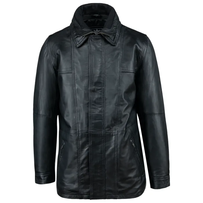 urban 5884 Patrick Leren Heren Parka Zwart