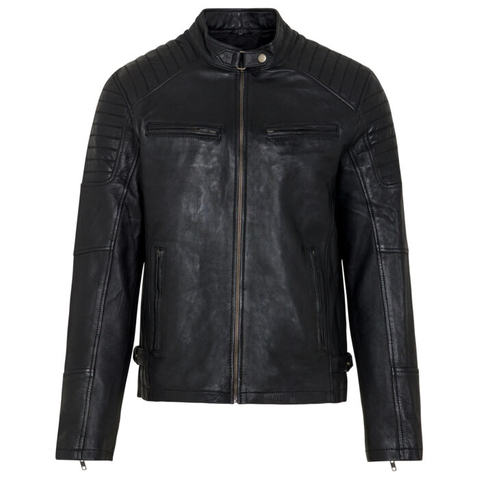 urban 5884 Ralph leren heren jas zwart