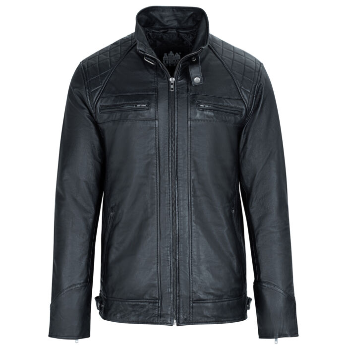 urban 5884 Skimo leren heren jas zwart