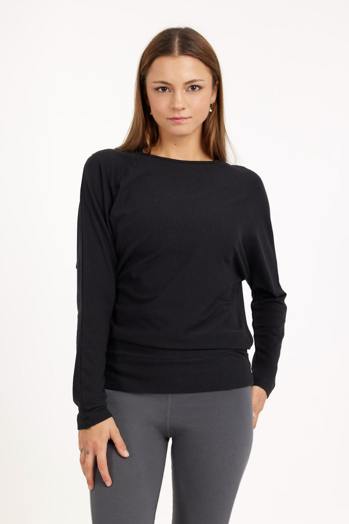 urban goddess Budhi Longsleeve Yoga Shirt - Urban Black