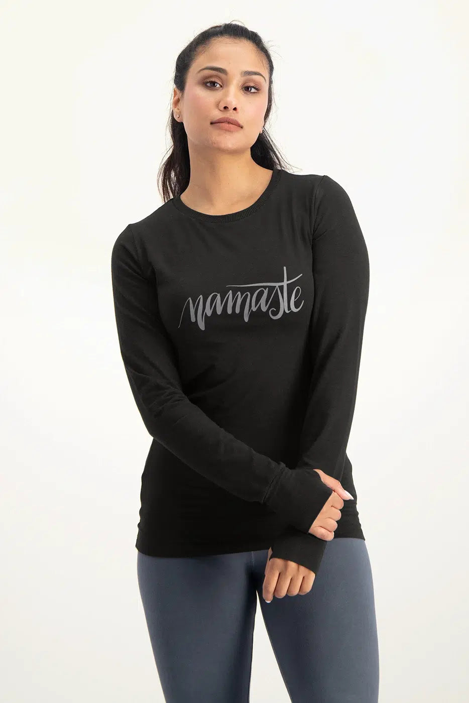 urban goddess Namaste Core Yoga Longsleeve - Onyx Black