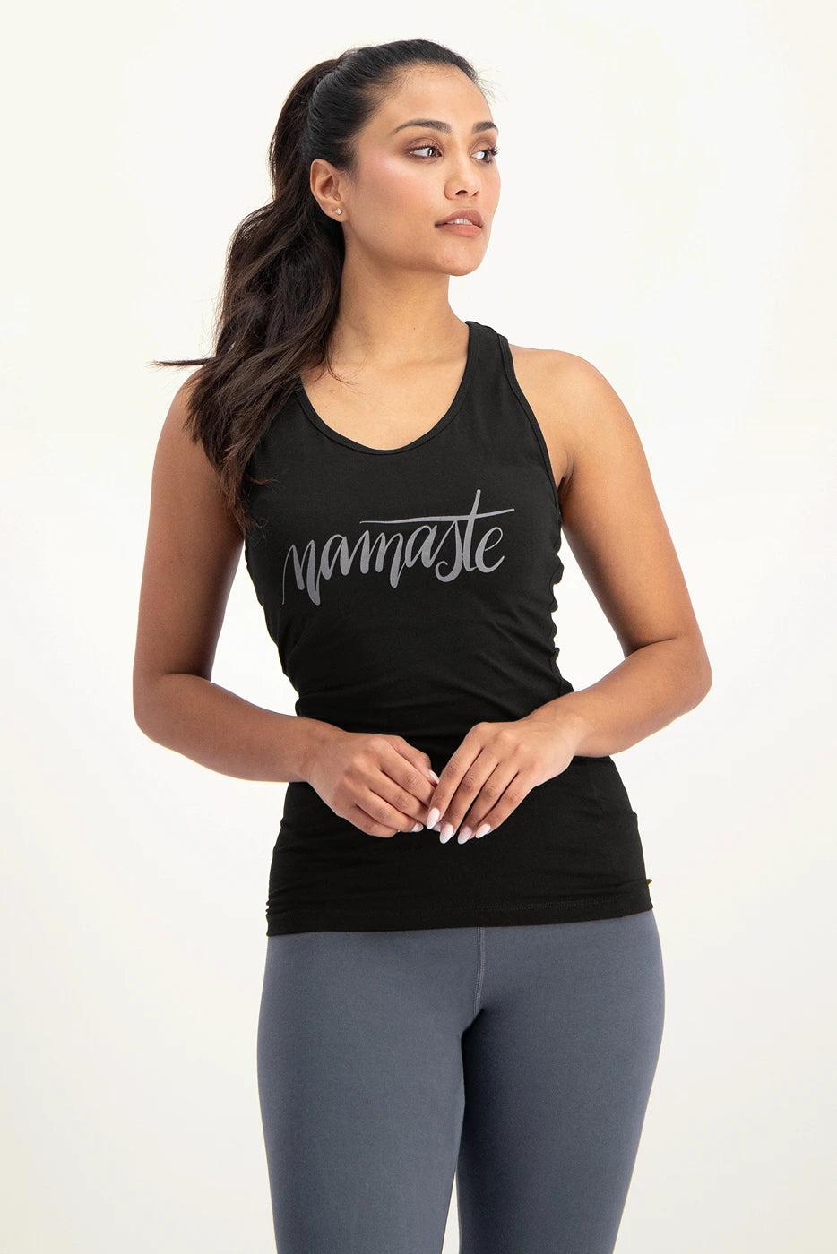 urban goddess Namaste Core Yoga Tank - Onyx Black