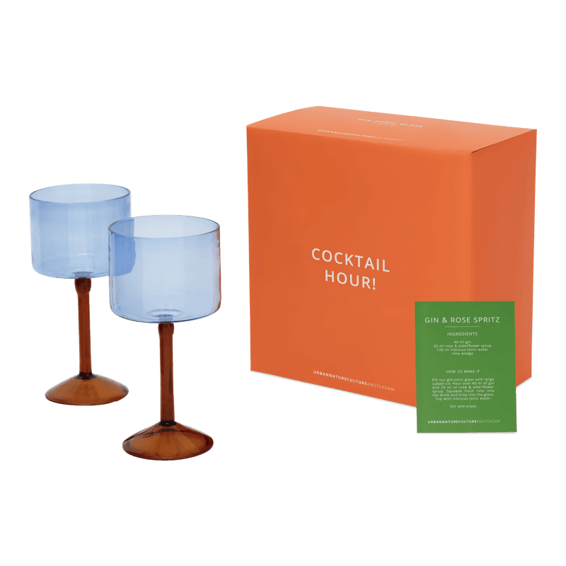 Urban Nature Culture Gin-tonic Cocktail Glas Set Van 2 In Geschenkverpakking