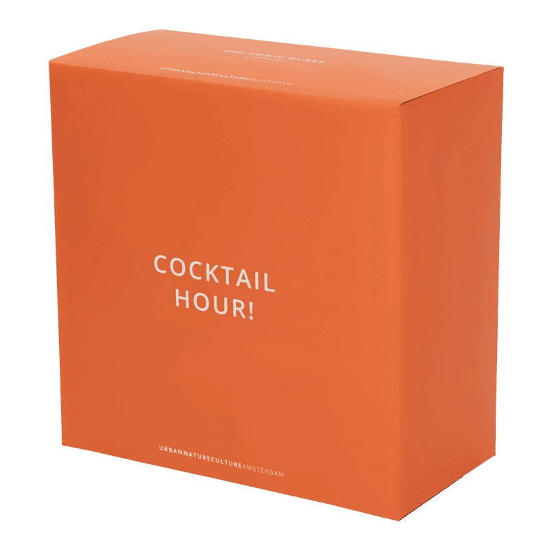 urban nature culture Gin-tonic cocktail glas set van 2 in geschenkverpakking