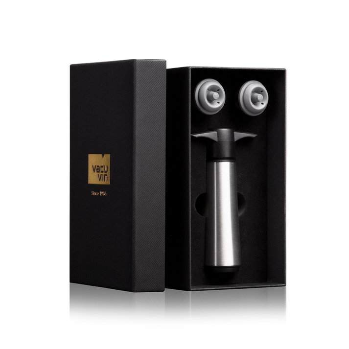 vacu vin Wijn vacuümpomp Original RVS gift set