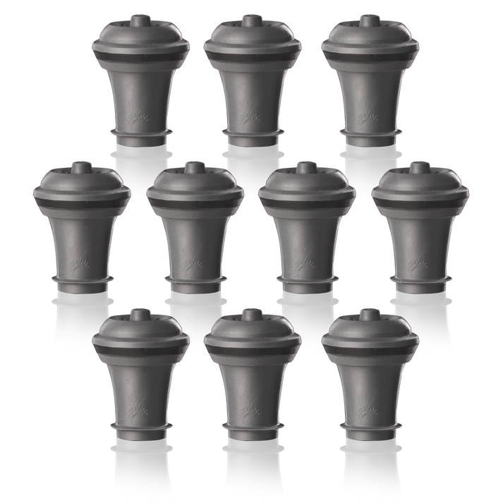 vacu vin Wijnstoppers grijs 10 stuks