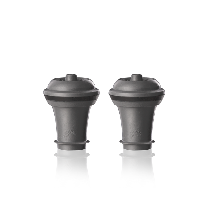 vacu vin Wijnstoppers grijs 2 stuks