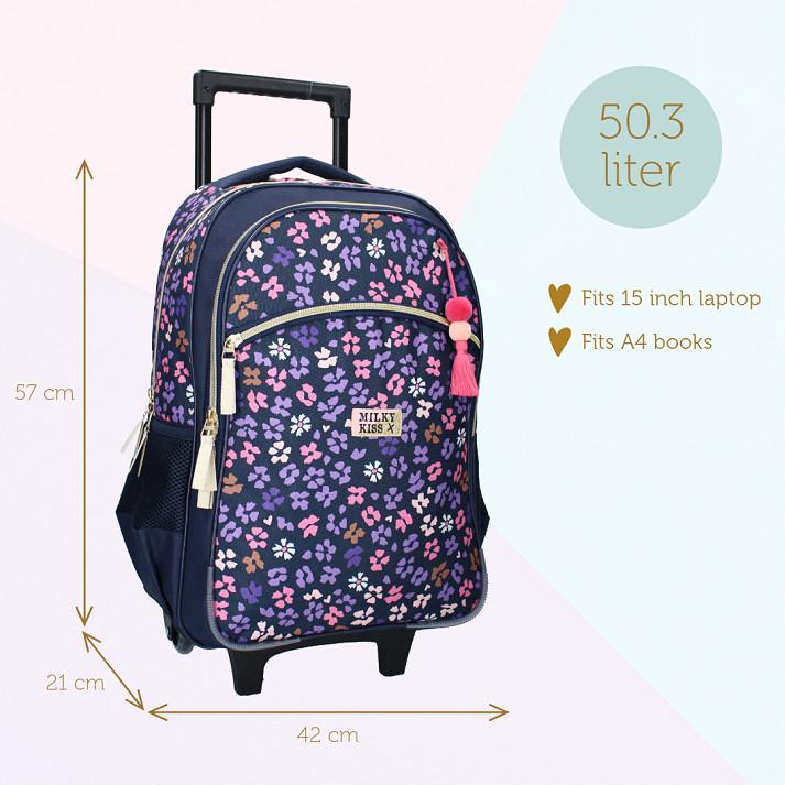 Vadobag Trolley Rugzak Milky Kiss Wildflower (2 Cpts)