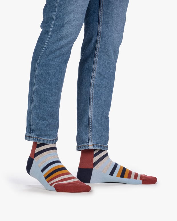 van bommel De Sokker 08.01 Multicolour / lichtblauw