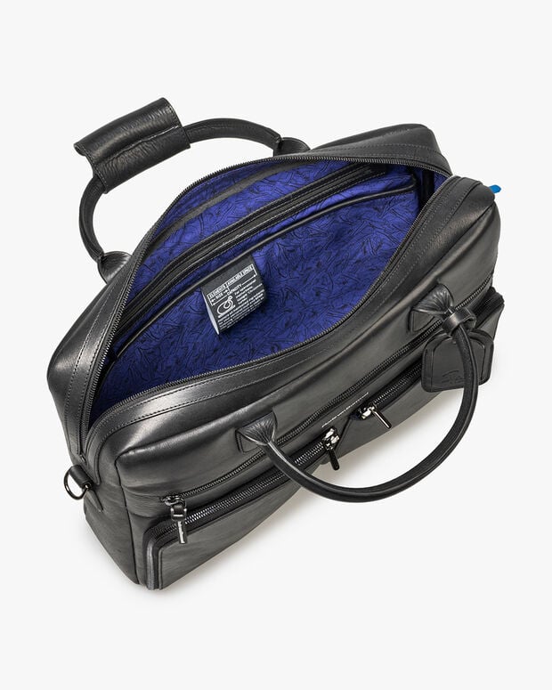 Van Bommel Office Bag Leer Zwart Zwart