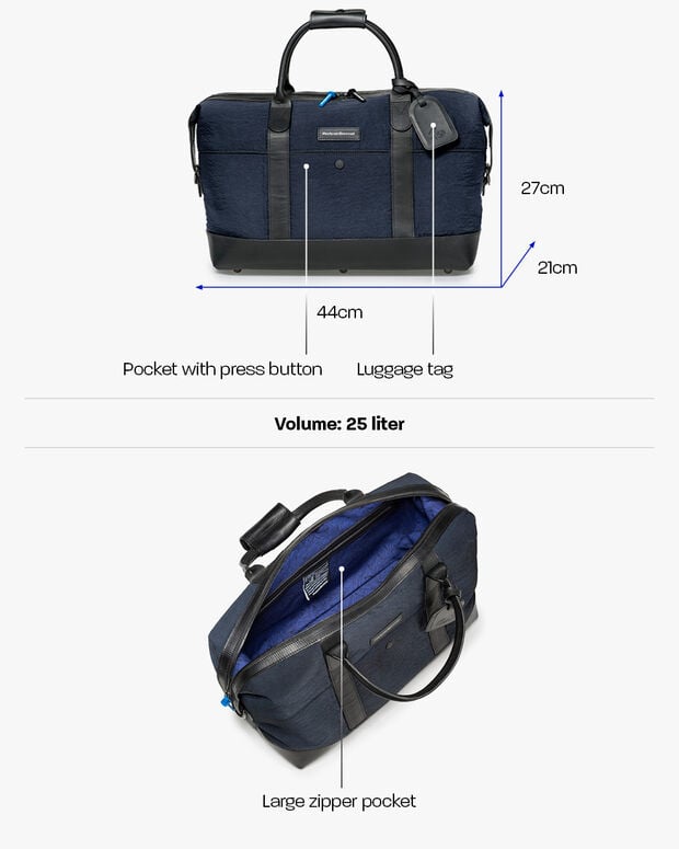 Van Bommel Overnight Textiel Blauw Blauw