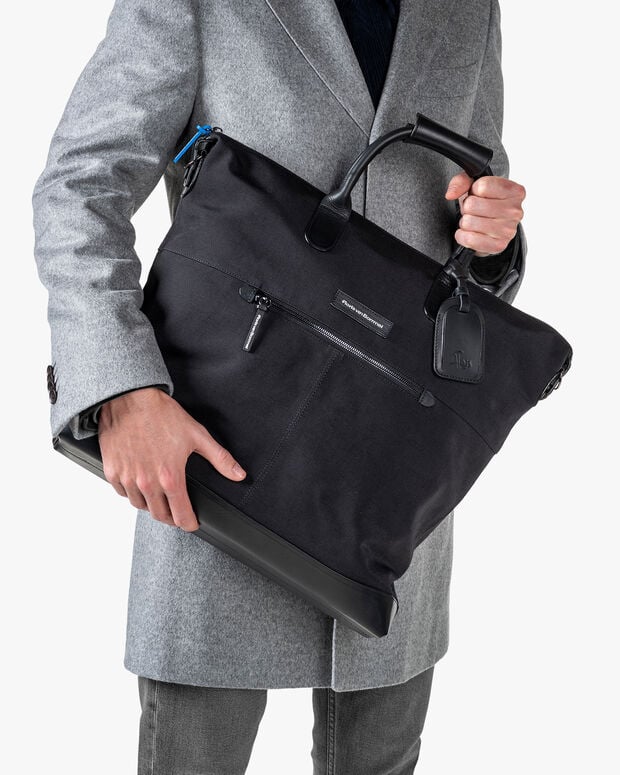 van bommel Tote bag textiel zwart Zwart