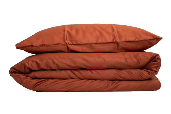 van morgen Dekbedovertrek - Katoen Satijn Terra Cotta