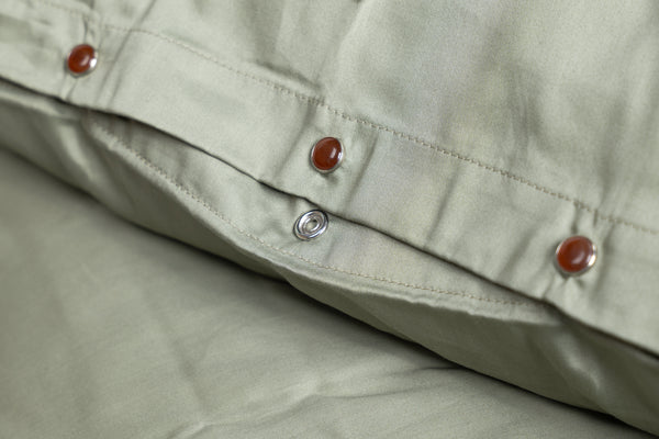 van morgen Kussensloop - Katoen Satijn Olijfgroen