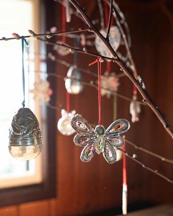 van verre Gerecyclede papieren hanger animal friends