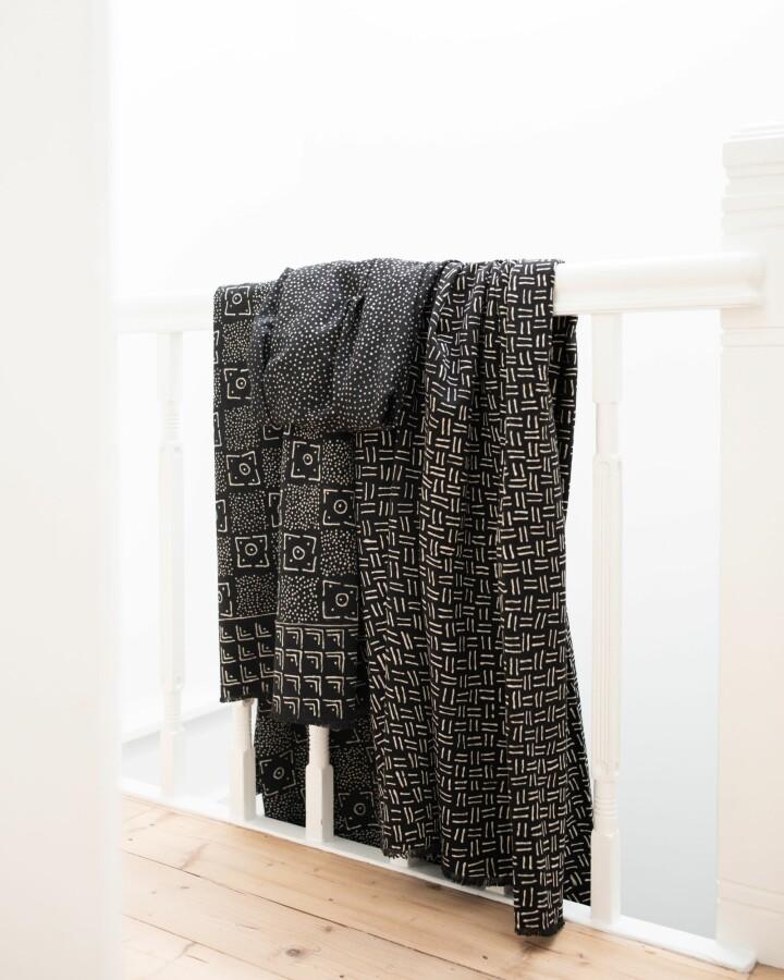 Van Verre Bogolan 150x120 Cm Zwart/wit Antiek