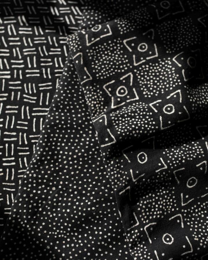 Van Verre Bogolan 150x120 Cm Zwart/wit Antiek