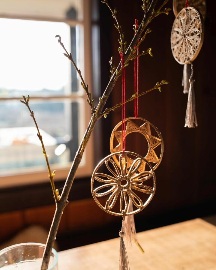 van verre Gerecyclede papieren hanger mandalas