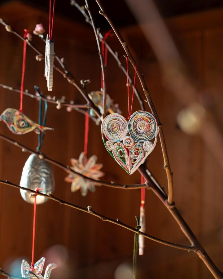 Van Verre Gerecyclede Papieren Hanger Peace&love