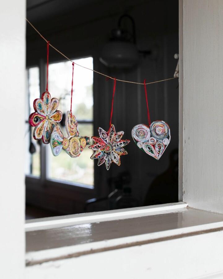 van verre Gerecyclede papieren hanger peace&love