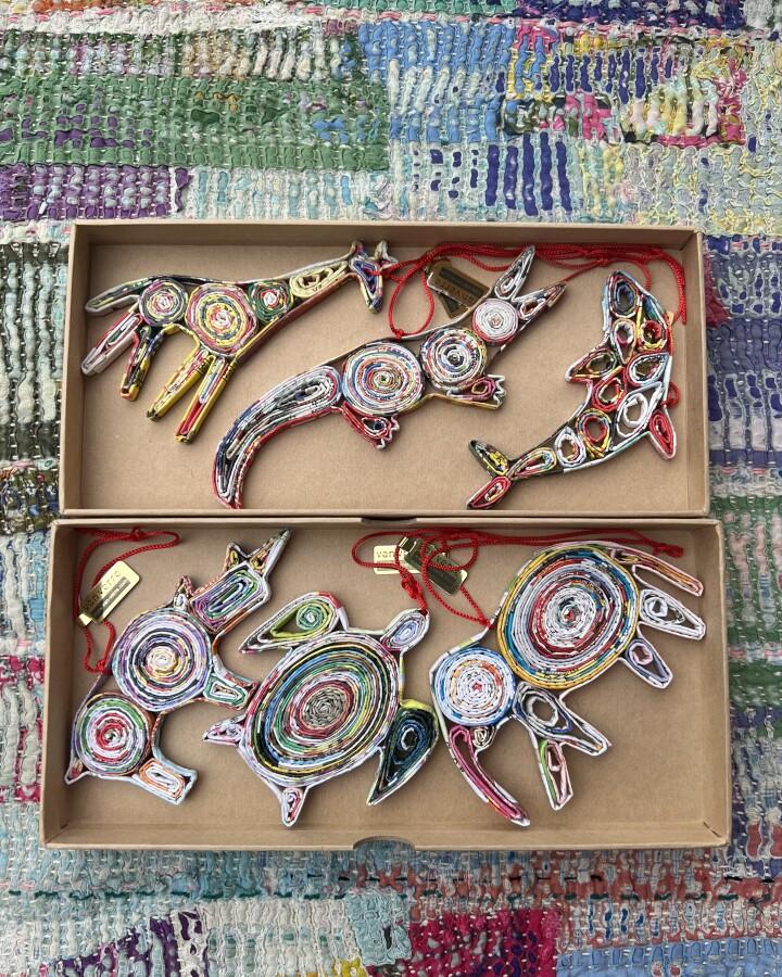 Van Verre Gerecyclede Papieren Hanger Wild Animals