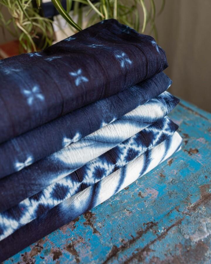 van verre Indigo stof 3 meter