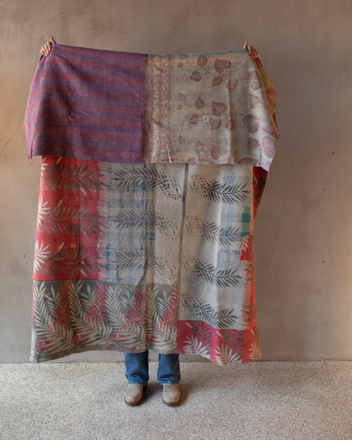 van verre kantha sari deken vintage