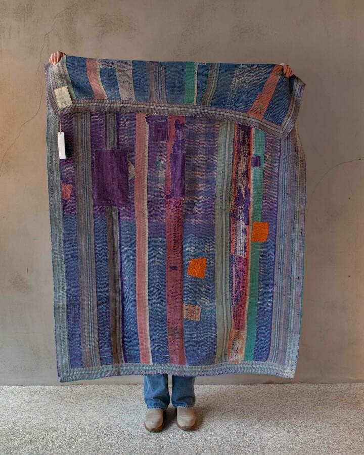 van verre kantha sari deken vintage