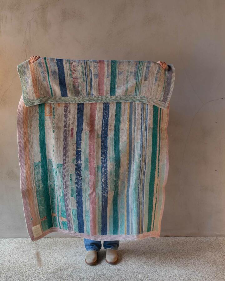 van verre kantha sari deken vintage