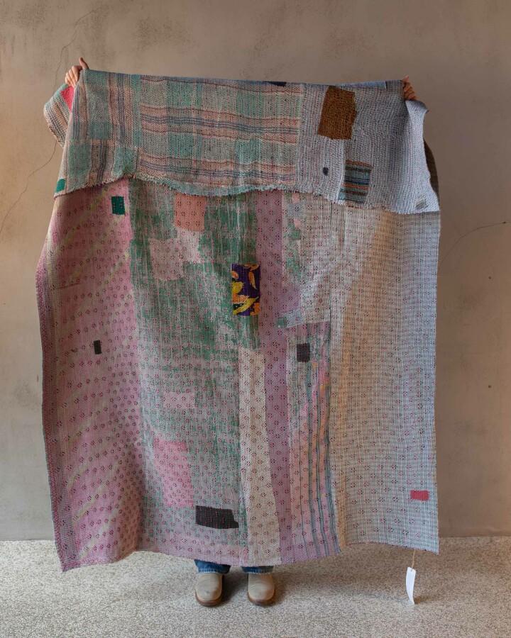 van verre kantha sari deken vintage