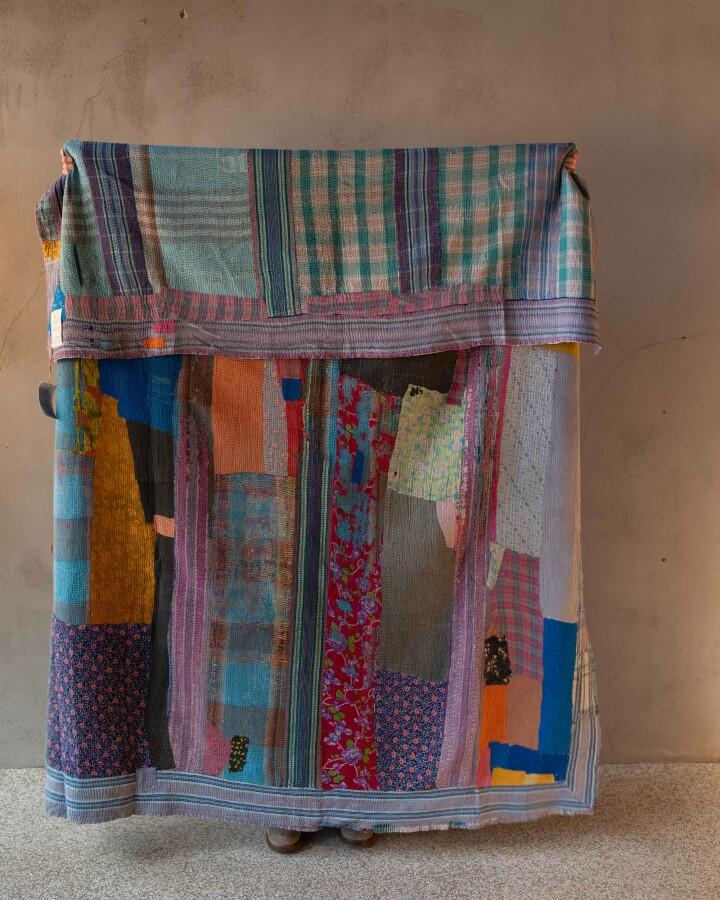 van verre kantha sari deken vintage