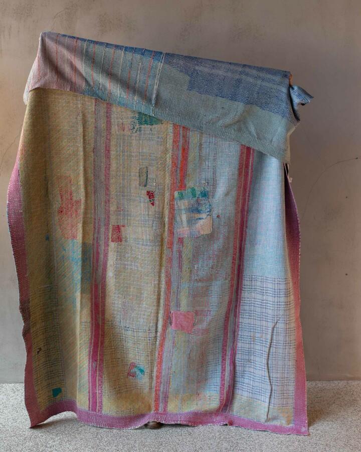 van verre kantha sari deken vintage