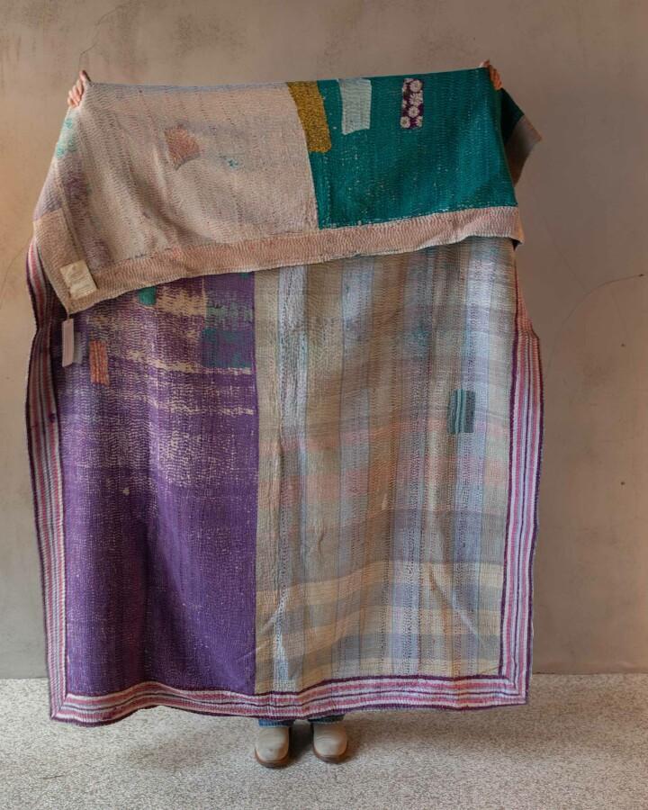 van verre kantha sari deken vintage